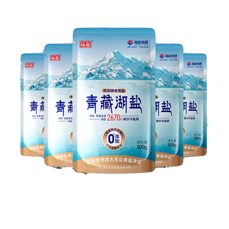 天然青海湖盐食用盐家用无碘盐不加碘藏青盐巴甲状腺未加碘盐