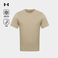 安德玛宽松短袖t恤男半袖户外运动圆领休闲外穿男运动上衣 粘土灰 4XL