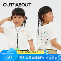 OUTnABOUT 出门走走 儿童观鸟印花短袖T恤2024夏季新款男女童宽松亲子装上衣