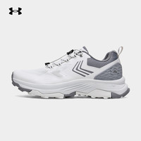 安德玛户外防滑减震越野跑鞋男通勤徒步登山透气耐磨跑步运动鞋 浅灰白 42