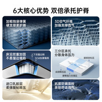 【政府补贴】美国西屋床垫G3Pro+天然乳胶家用卧室弹簧硬护腰护脊 G3Pro+星云蓝【23cm | 适中偏硬】3D透气支撑 150*200cm