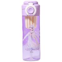 迪士尼（Disney）儿童水杯夏季吸管直饮两用大容量男女水壶爱莎10644-3 爱莎公主600ml塑料杯