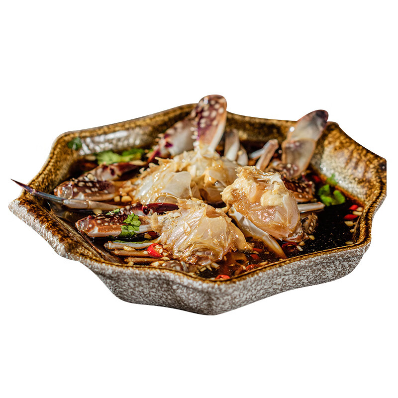 遇上鲜潮汕生腌蟹块生呛蟹醉蟹块舟山梭子蟹非红膏蟹 腌制即食海鲜水产