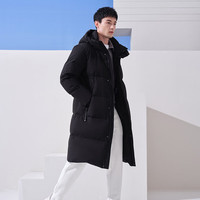 坦博尔羽绒服男长款时尚宽松防风连帽厚外套TA332779 新老混发