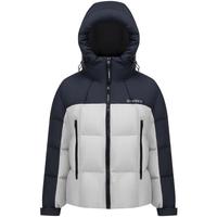 波司登（BOSIDENG）冬季羽绒服男女同款连帽面包服新国标90绒外套 墨石灰/海屿蓝8A43/59028A4A XS 155/80A