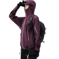 伯希和（Pelliot）户外硬壳冲锋衣男女秋防水防风登山外套124301070黑M 曜石黑/男女同款