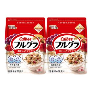 卡乐比 原味水果麦片600g*2进口非油炸 营养代餐早餐零食