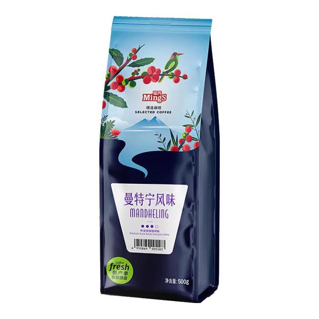 移动端、京东百亿补贴：铭氏 中度烘焙 曼特宁风味 咖啡粉 500g