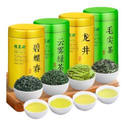 福茗源 绿茶组合装 500g（毛尖茶+碧螺春+龙井+云雾绿茶）