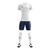 卡尔美(KELME)足球服套装男短袖短裤专业比赛服组队训练可球衣 白色 S