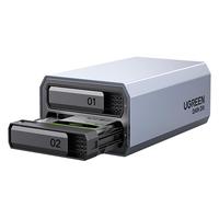 UGREEN 绿联 30786 2.5/3.5英寸 双盘位 SATA硬盘盒 USB3.1 Type-C