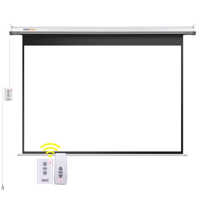 快朵小屋 9电动遥控白塑幕布