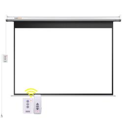 快朵小屋 100英寸16:9电动遥控白塑幕布