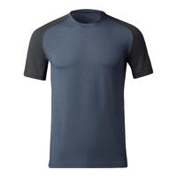 迪卡侬（DECATHLON）速干T恤男徒步基础美利奴羊毛短袖ODT1 MT500 黑灰色 L 黑灰色_24年新