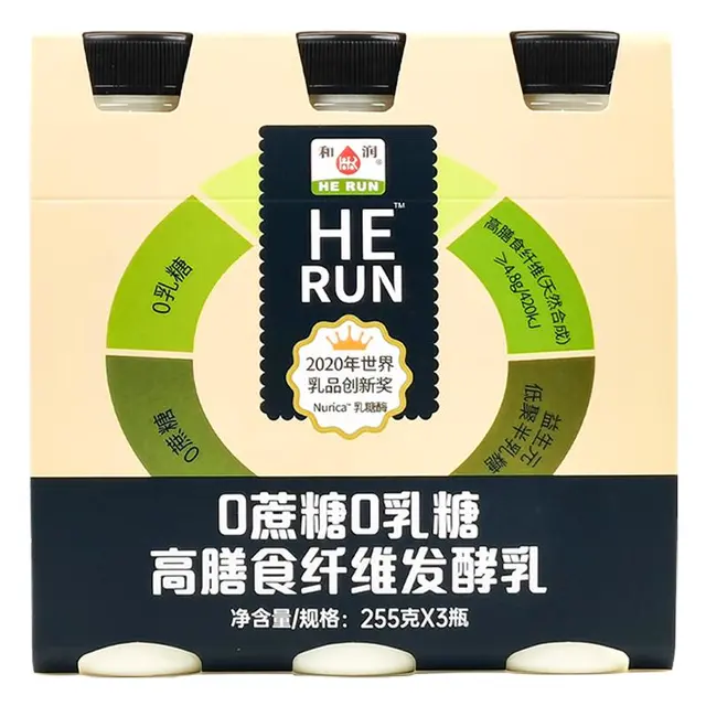 HE RUN 和润 高膳食纤维发酵乳 255g*3瓶