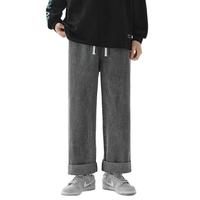 viishow美式复古基础百搭大码休闲长牛仔裤男士潮牌ins百搭直筒宽松阔腿 浅蓝 XXL