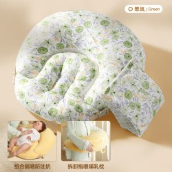 UUMU 喂奶神器哺乳枕头护腰靠垫解放双手辅助枕婴儿斜坡垫多功能座椅 翠岚躺喂抱喂-纯棉款