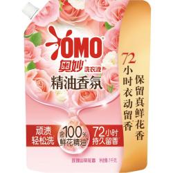 奥妙 香氛洗衣液玫瑰山茶花香袋装洗衣液1KG