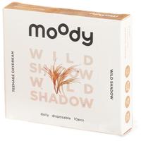 moody 美瞳迷你mini系列日抛彩色隐形眼镜2片装大直径 摆摆蓝 0度 LineFriends系列-摆摆蓝