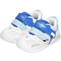 基诺浦（ginoble）婴儿学步鞋8-18个月25年春季男女GFAC款机能鞋GB2386白色/帆船蓝