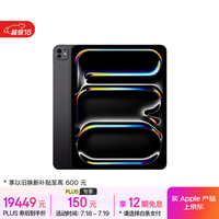 苹果 Apple iPad Pro 2024款 M4版 11英寸 平板电脑 蜂窝网络机型 2TB 深空黑色 纳米纹理玻璃