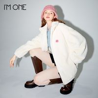 I'M ONE 鬼马少女 女士仿兔毛棉衣外套