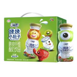 伊利 QQ星伊利揉小肚子180ml 16盒/箱儿童酸奶 礼盒装 草莓猕猴桃味180ml 16盒 4-5月产