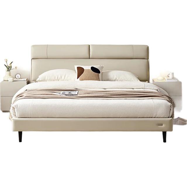 今日必买：全友 皮艺软包双人大床1.8x2米 116081