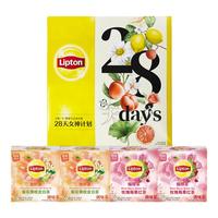 立顿（Lipton）28天女神礼盒茶叶组合 菊花白茶玫瑰红茶 养生花草茶独立茶包 菊花茶2盒+玫瑰茶2盒（84g）