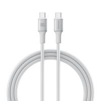 罗马仕苹果16/15充电线双头type-c数据线快充线车载适用iPhone16/15/iPad Pro/MacBook/平板 2米 白