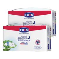 露安适(Lelch)纯净Pure 箱装日夜分护婴儿拉拉裤超薄透气干爽婴儿学走裤 夜用安心裤XXXL码56片