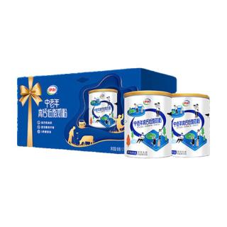 国家补贴、PLUS会员：伊利 中老年高钙低脂富硒奶粉 850g*2 礼盒装