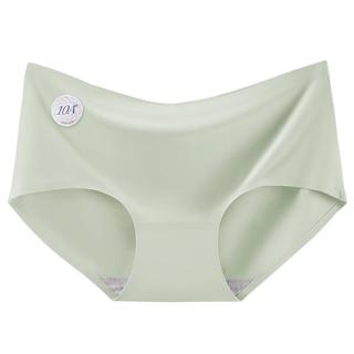 已朵内裤女冰丝无痕中腰少女三角裤夏季薄款透气大码女生短裤头 A组-薄荷初夏-粉色+肤色+黑色 3条 XL 【体重120-135斤】