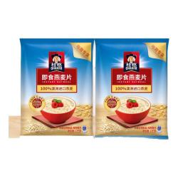桂格 即食燕麦片1200g*3+35g*5组合经典原味免煮谷物代餐营养冲饮