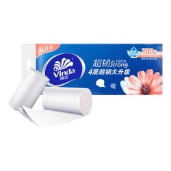 维达 无芯卷纸 超韧4层100克*10卷 新旧交替 加厚不易破 卫生纸厕纸