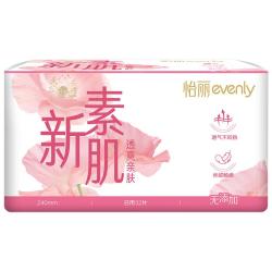 怡丽 医护级卫生巾超薄低致敏日用240mm*32片京东自营官方旗舰店姨妈巾