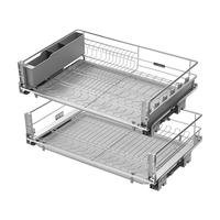HIGOLD 悍高 双层不锈钢拉篮 900mm柜