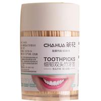 CHAHUA 茶花 细韧双头竹牙签 盒装520支+袋装1200支