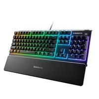 Steelseries 赛睿 Apex 3 104键 有线薄膜键盘 黑色 RGB