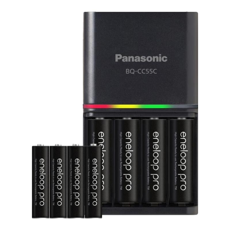 eneloop 爱乐普 CC55C 5号电池 1.2V 2450mAh+7号电池 1.2V 900mAh 充电套装 8粒装