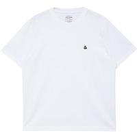 杰克·琼斯（JACK&JONES）男装T恤男夏季万能T恤舒适男士短袖清凉多色上衣纯色水洗不易走形 A01本白色 L