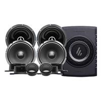 漫步者(EDIFIER)汽车音响改装 6.5英寸通用型车载扬声器 四门6喇叭套装+低音炮