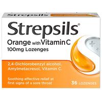 使立消 润喉糖蜂蜜柠檬 咽喉炎保护嗓子疼痒干喉咙痛咳嗽 儿童老师可用 VC血橙味36粒