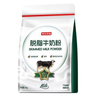 京东京造 脱脂牛奶粉1kg 成人奶粉 高钙高蛋白 0蔗糖 中老年奶粉全家奶粉