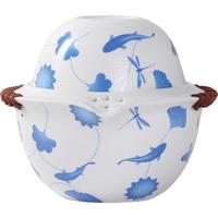 容山堂 陶瓷彩绘平安快客杯 茶具套装 2件套 采莲