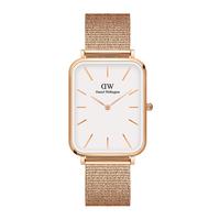 Daniel Wellington DanielWellington）DW大方表手表男全新黑色钢带黑盘欧美石英腕表DW00100465