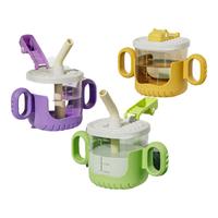 IPCOSI 葆氏 儿童水杯学饮杯吸管杯儿童牛奶杯宝宝喝水杯直饮杯带刻度300ml 学饮杯绿色