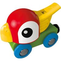 Hape早教儿童鹦鹉小鸟口哨卡祖笛小火车亲子互动玩具男女孩 鹦鹉口哨小火车（兼容轨道系列）