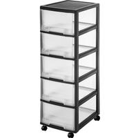 Jeko&Jeko 捷扣 SWB-5705 收纳柜 5层 32*42*103cm 透明黑