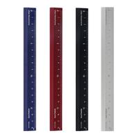 KOKUYO 国誉 都市印象系列 WSG-CLU18D 铝制直尺 黑色 单个装